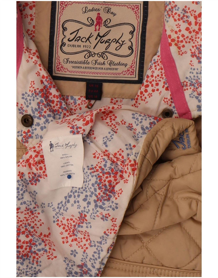Colete acolchoado feminino Jack Murphy Reino Unido 16 grande nylon bege