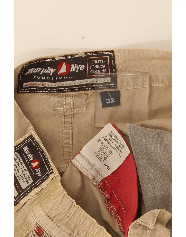 Shorts cargo masculino Murphy & Nye W32 algodão bege médio