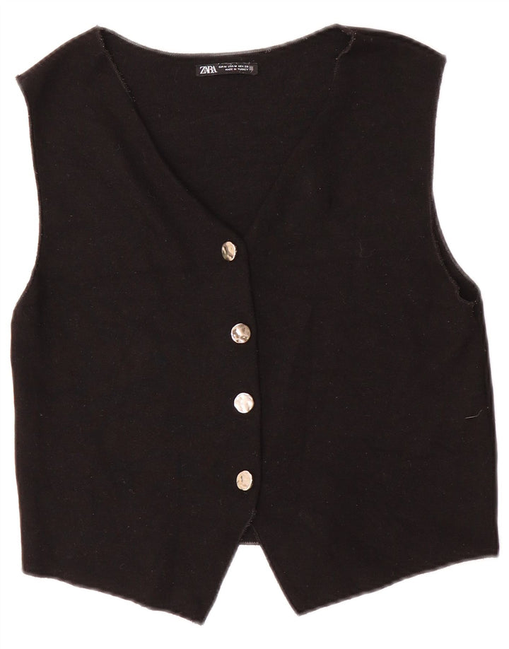 Colete feminino Zara UK 12 médio preto