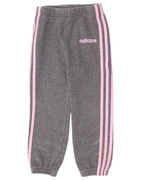 Adidas Meninas Calças de treino Joggers 2-3 anos Cinza Algodão
