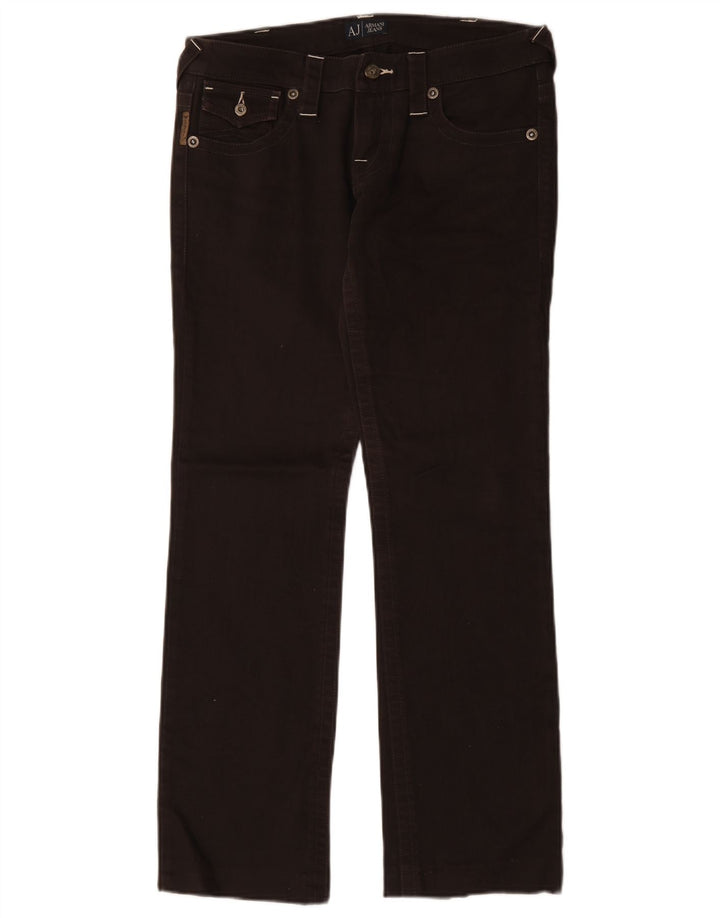 Jeans retos femininos Armani W28 L30 algodão marrom