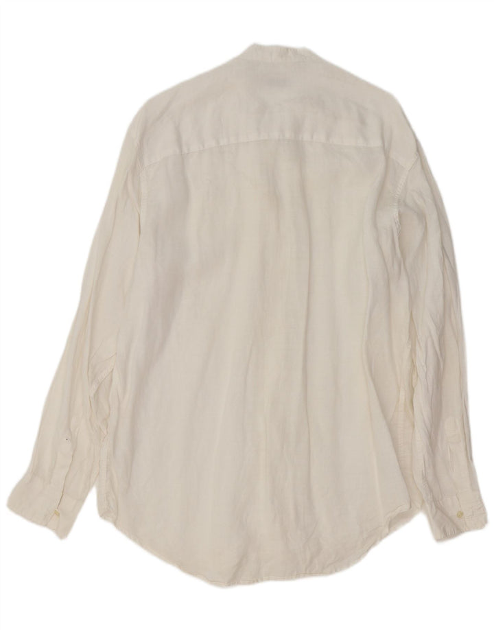 Camisa masculina ERMENEGILDO ZEGNA linho branco médio