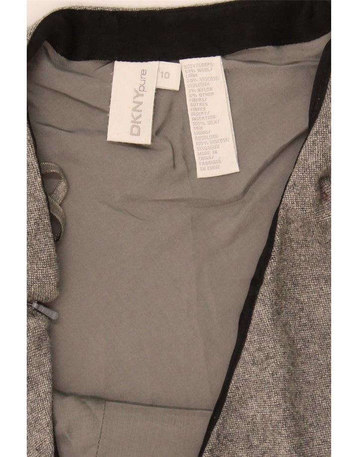 Saia feminina Dkny em linha A US 10 grande W32 lã cinza