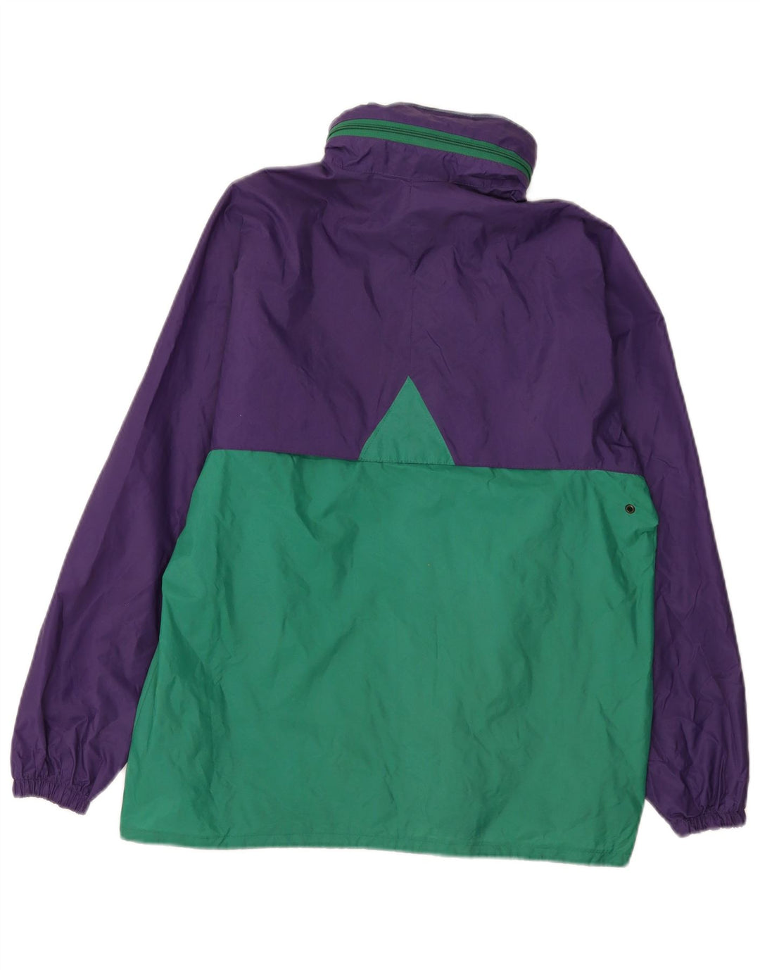 Jaqueta de chuva masculina com capuz K-Way UK 38 poliamida colorblock roxo médio
