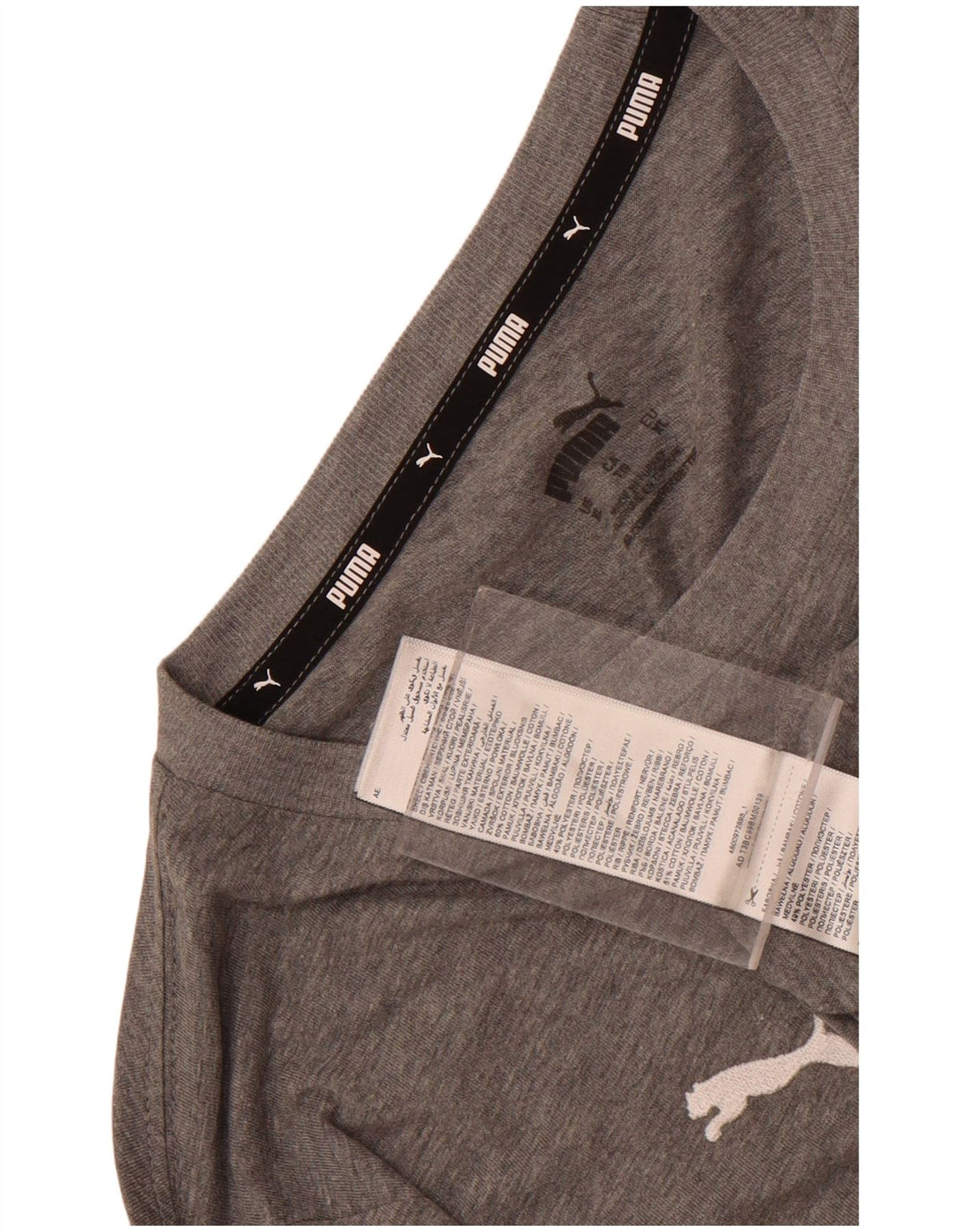 Puma Camiseta Feminina Graphic Top UK 18 XL Cinza Algodão