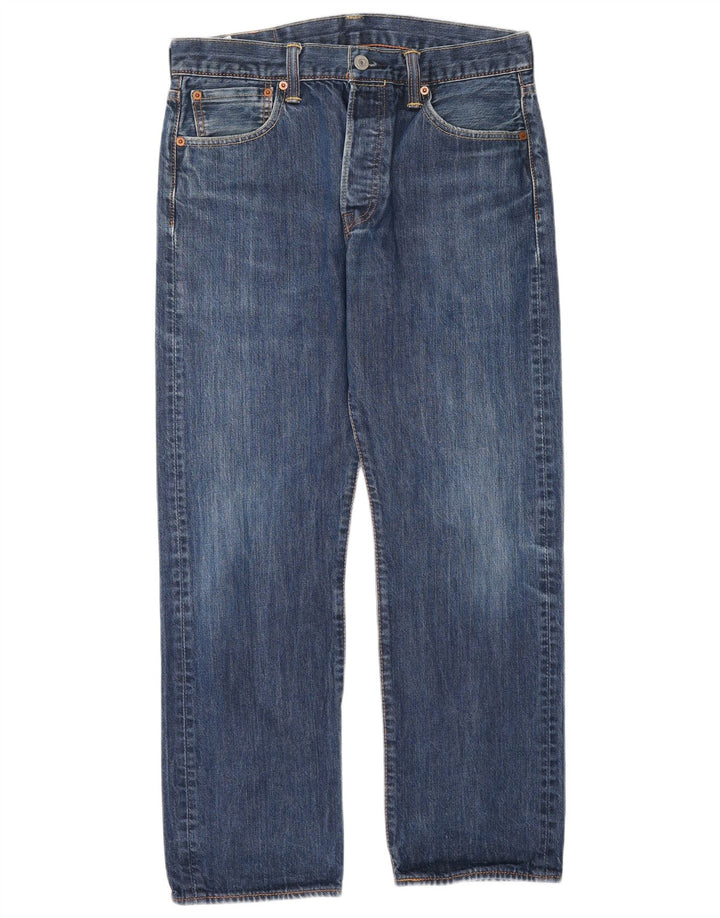 Calça jeans reta masculina Levi's W32 L30 azul algodão