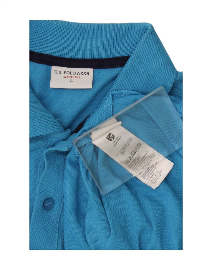 U.S. POLO ASSN. Mens Polo Shirt Large Blue Cotton Vintage U.S. Polo Assn. and Second-Hand U.S. Polo Assn. from Messina Hembry 