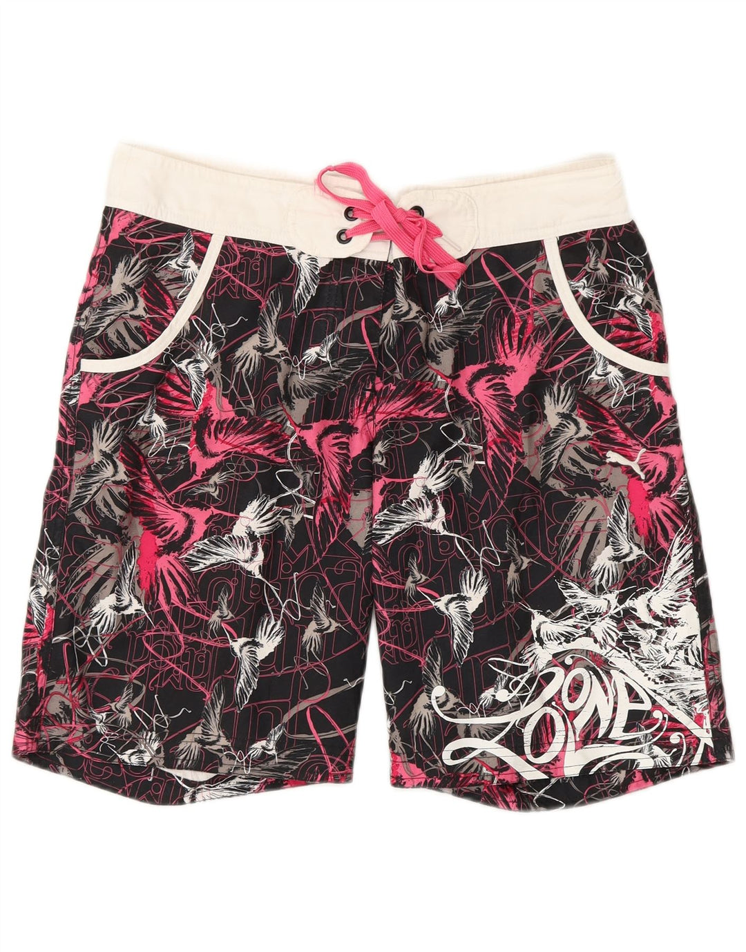 Shorts de natação feminino PUMA com padrão abstrato UK 8 pequeno multicolorido