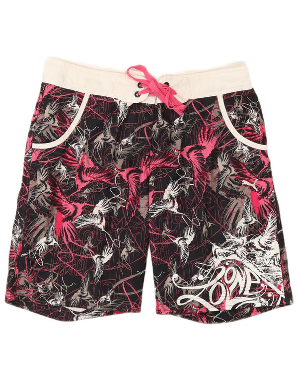 Shorts de natação feminino PUMA com padrão abstrato UK 8 pequeno multicolorido