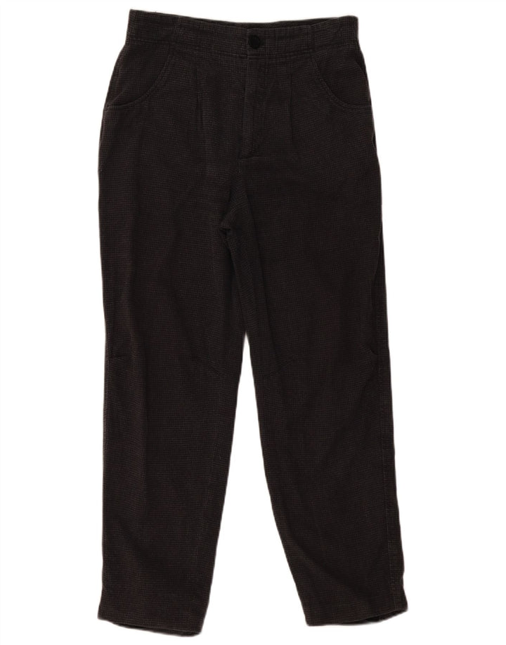 Calça casual feminina Massimo Dutti UE 38 pequena W28 L27 preta houndstooth