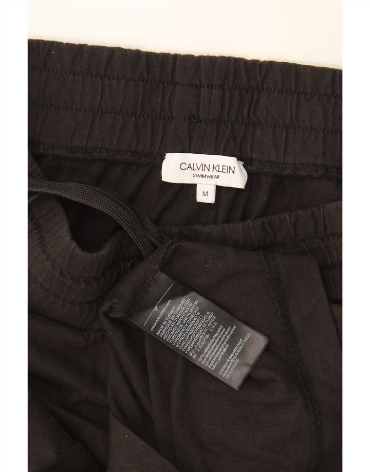 Shorts de natação masculino Calvin Klein gráfico médio algodão preto