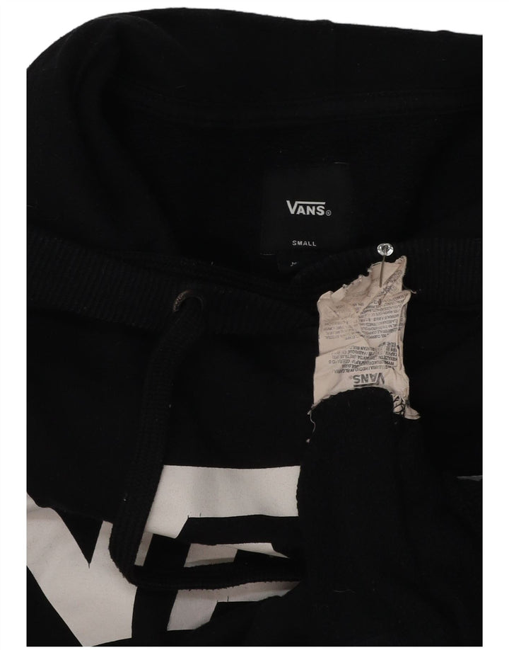 Vans masculino gráfico moletom com capuz pequeno algodão preto