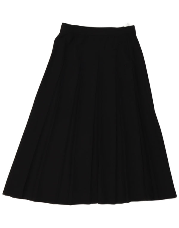 Saia feminina plissada de cintura alta Marks & Spencer Reino Unido 10 pequena W26 L30 preta
