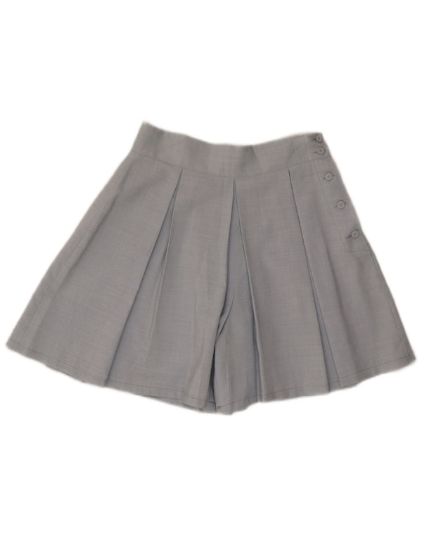 Shorts feminino vintage cintura alta perna larga casual IT 46 W28 azul clássico