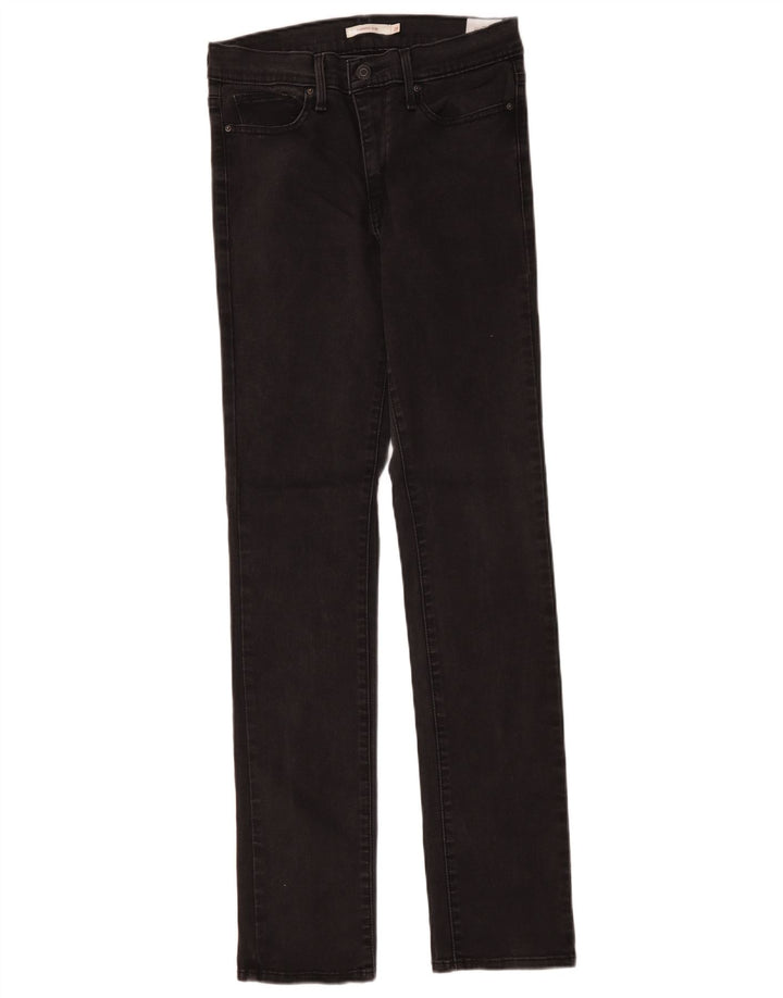 Jeans femininos Levi's Slimming Slim W29 L32 algodão preto