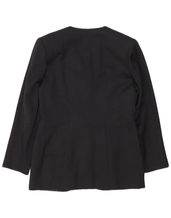 Jaqueta blazer feminina Marina Babini com peito duplo IT 44 lã preta média