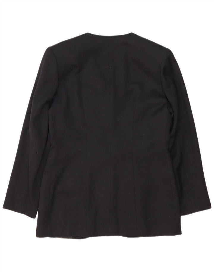 Jaqueta blazer feminina Marina Babini com peito duplo IT 44 lã preta média