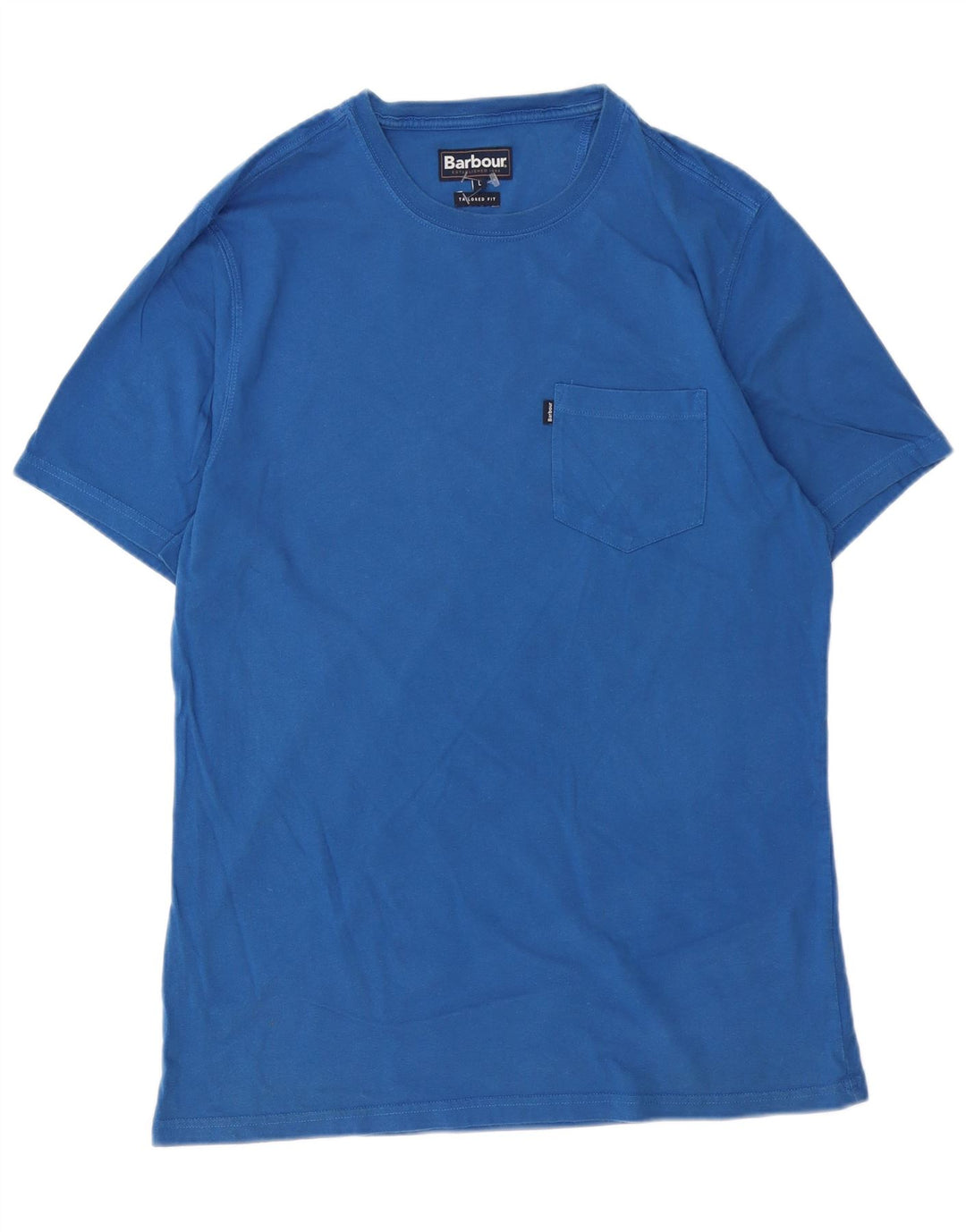 Camiseta masculina BARBOUR sob medida, top grande de algodão azul