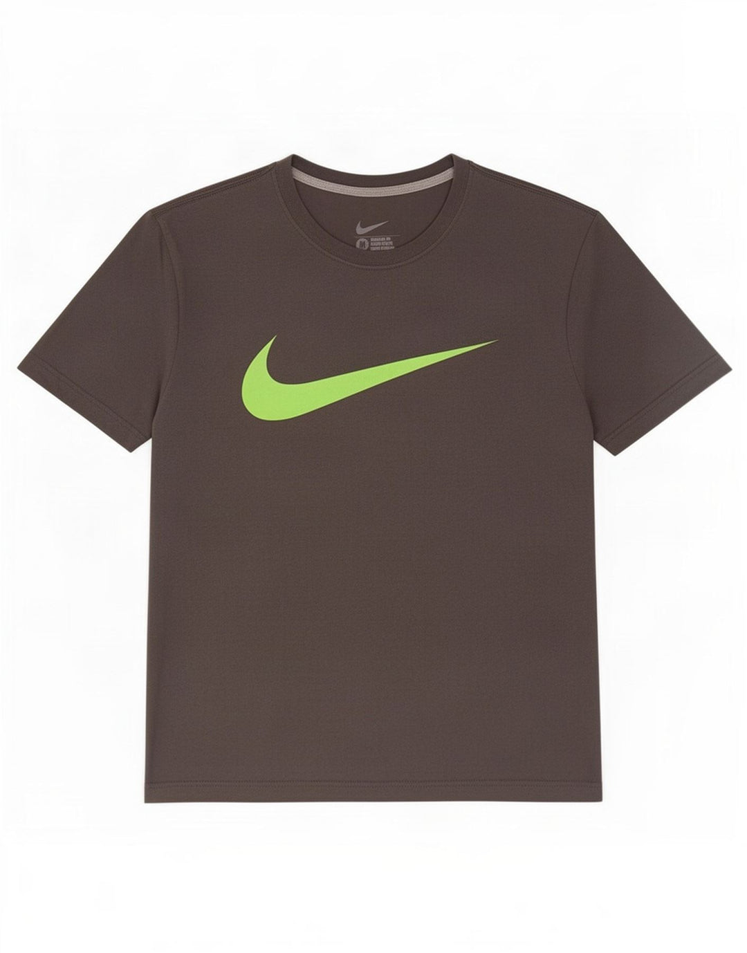 Camiseta Nike masculina regular fit gráfica top algodão cinza médio