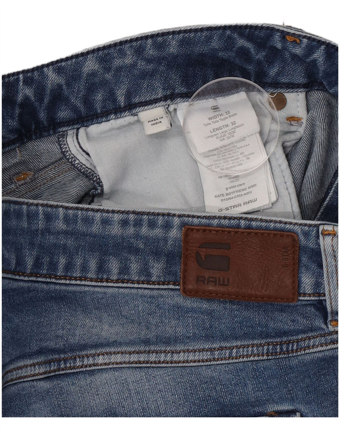 G-Star Masculino Kate Slim Jeans W32 L28 Azul Algodão