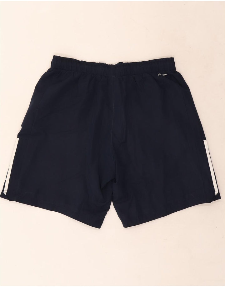 Shorts esportivos masculinos Adidas Climalite grandes poliéster azul marinho