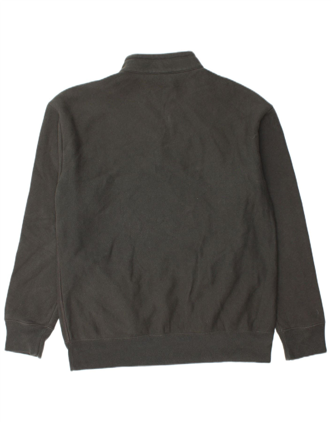 CHAMPION Suéter masculino com zíper e gola grande de algodão preto