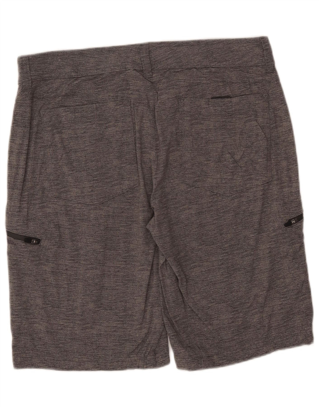 Shorts cargo masculino Eddie Bauer W35 grande nylon manchado cinza