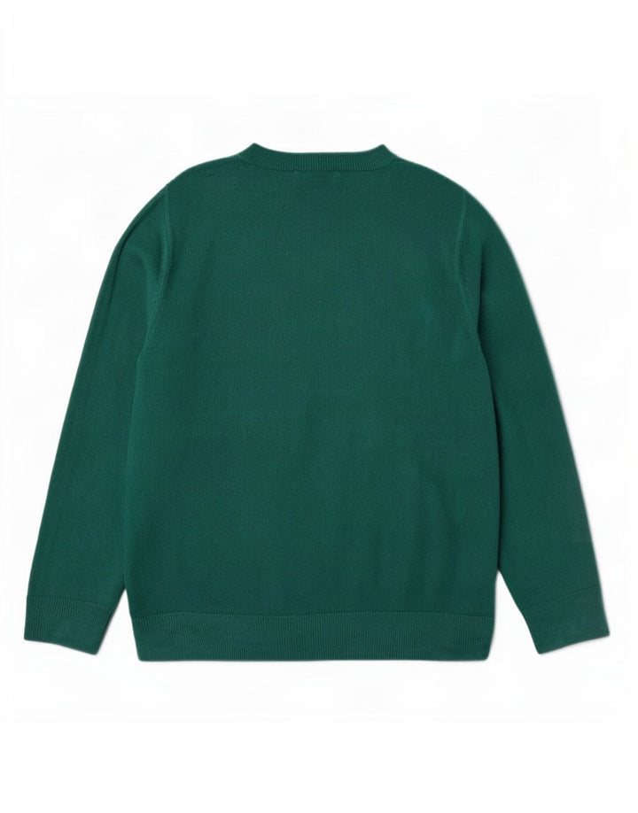 Suéter feminino Marks & Spencer com gola redonda Reino Unido 14 acrílico verde médio