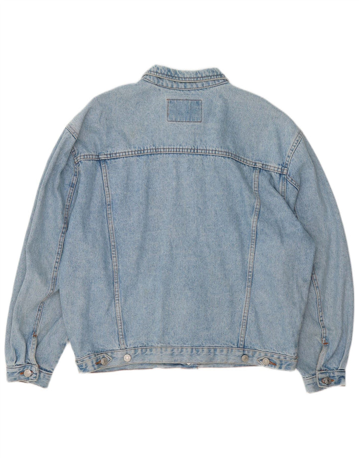 Jaqueta jeans feminina VINTAGE de grandes dimensões Reino Unido 16 grande algodão azul