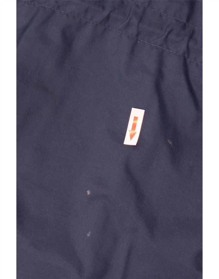 Jaqueta corta-vento masculina Adidas UK 40 grande bloco colorido azul marinho