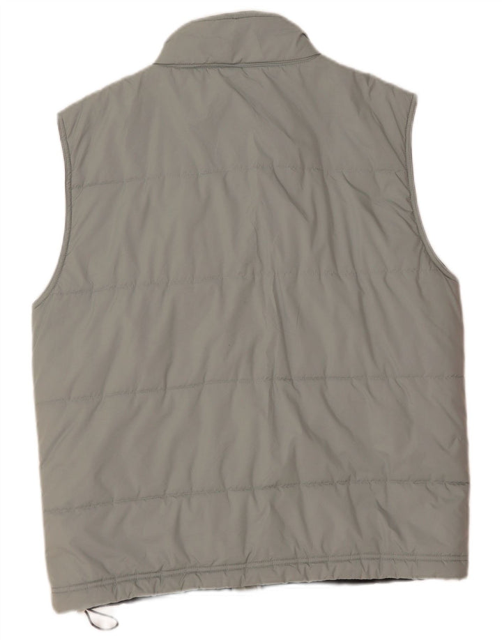Colete acolchoado masculino Reebok UK 36 pequeno poliéster cinza