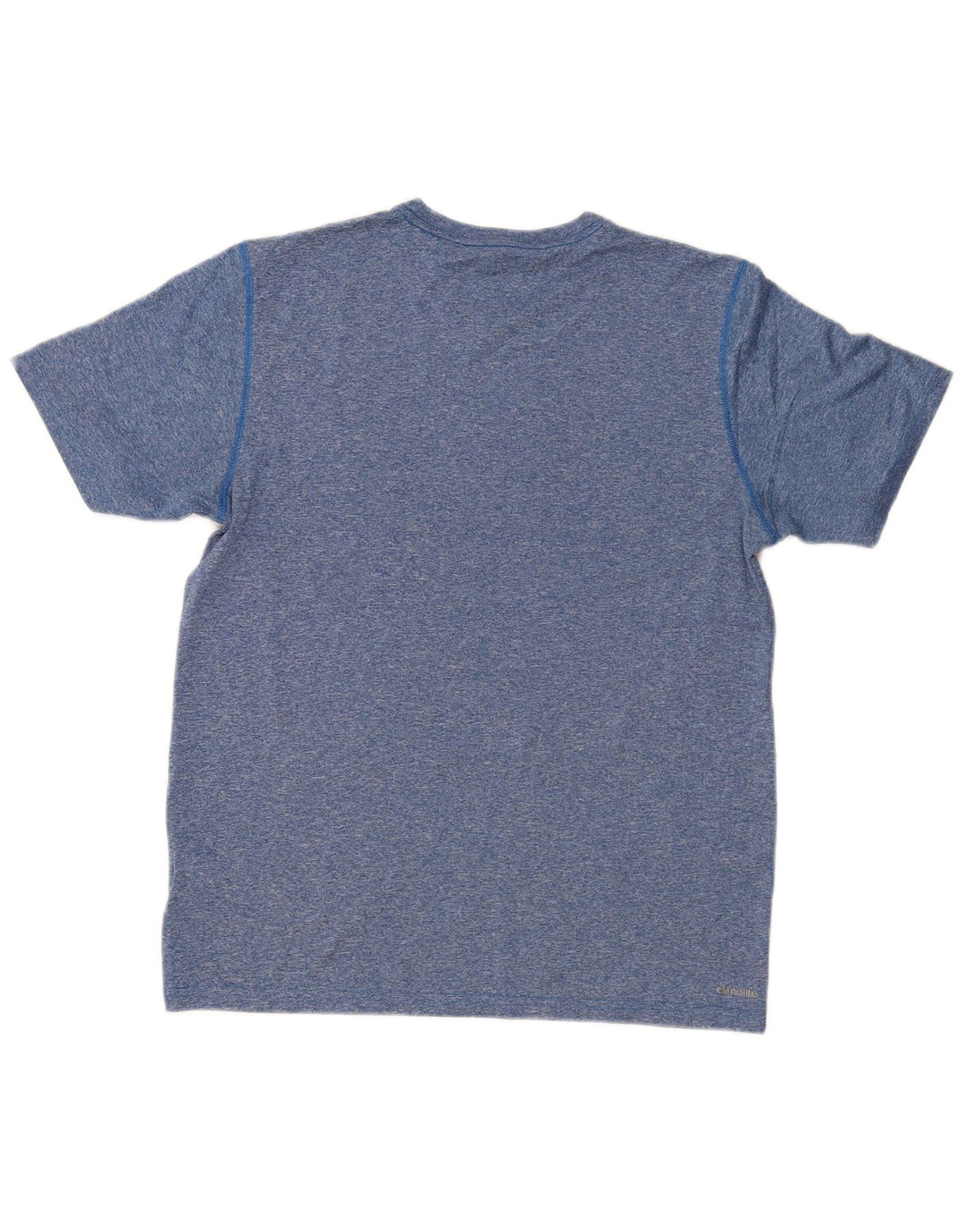 Camiseta Adidas Masculina Climalite Top Médio Poliéster Salpicado Azul