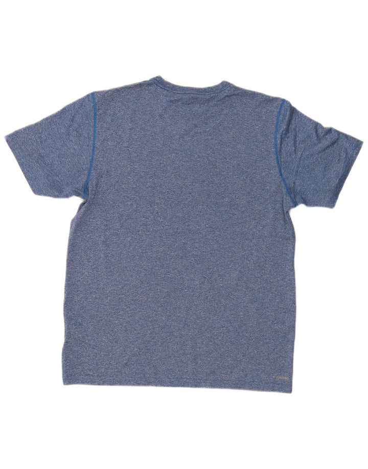 Camiseta Adidas Masculina Climalite Top Médio Poliéster Salpicado Azul
