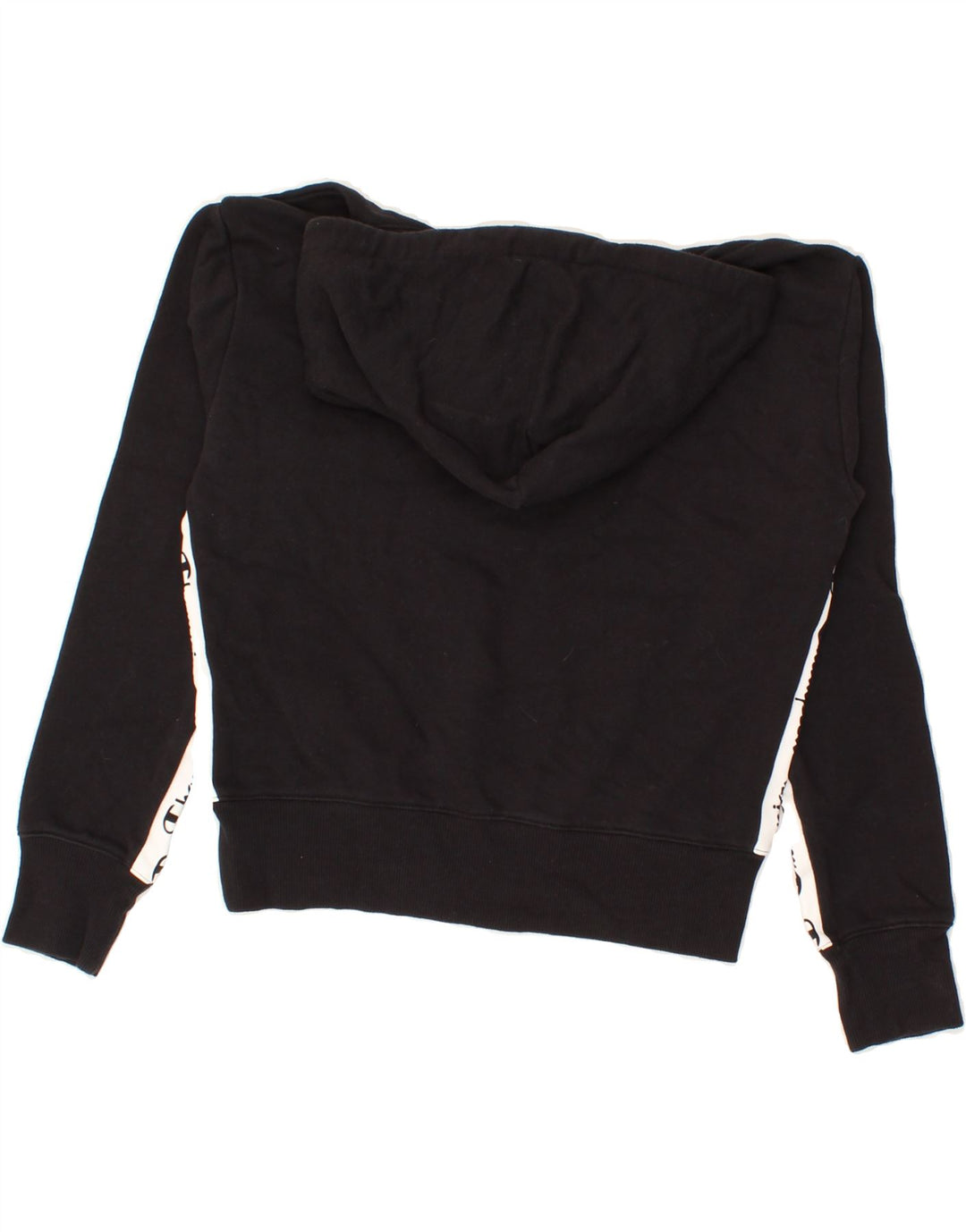 CHAMPION Womens Graphic Hoodie Jumper UK 6 XS Black Cotton Vintage Champion and Second-Hand Champion from Messina Hembry 