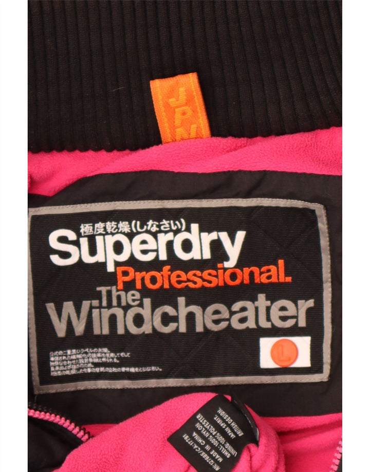 Jaqueta corta-vento feminina Superdry UK 16 grande preta