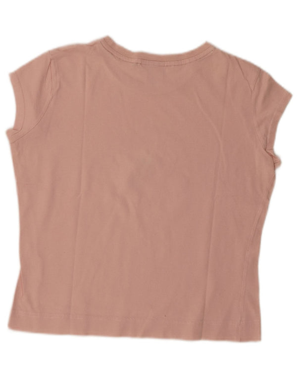 Camiseta feminina Converse Chuck Taylor Crop com estampa gráfica UK 14 grande rosa