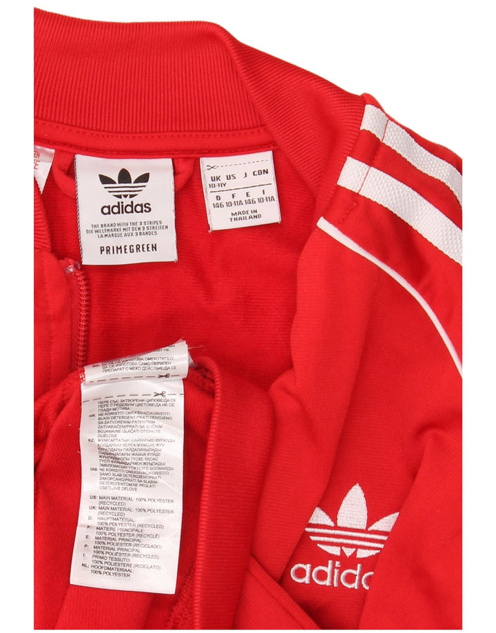 Jaqueta Adidas Meninos Treino Top 10-11 Anos Poliéster Vermelho
