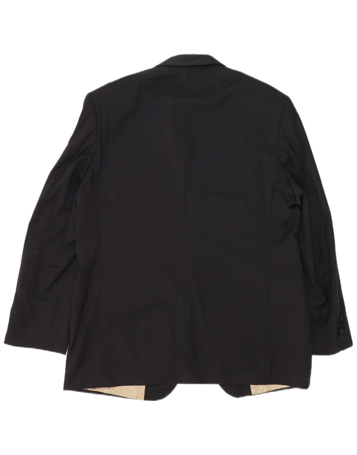 Jaqueta blazer masculina de 1 botão Marks & Spencer Reino Unido 40 lã preta média