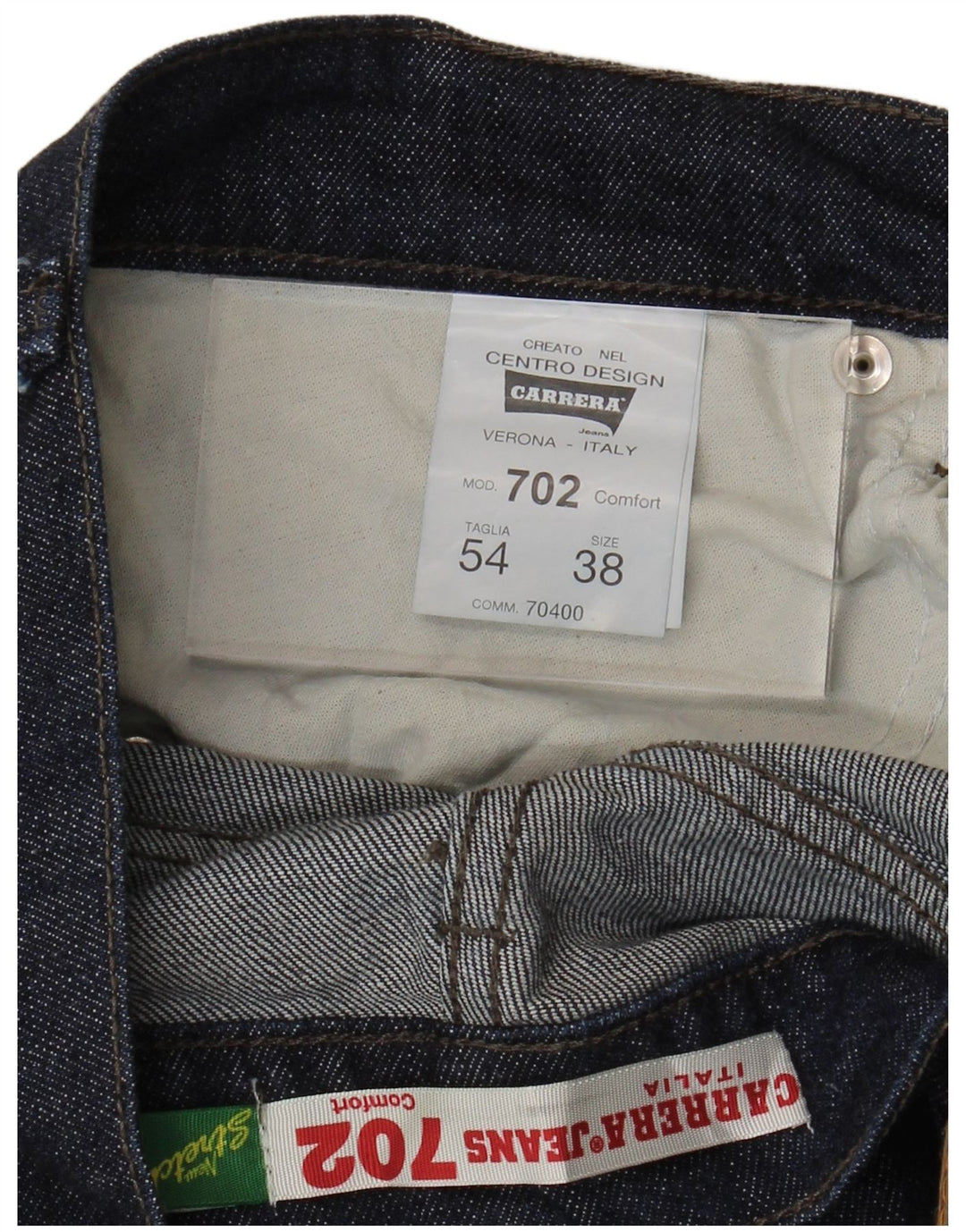 CARRERA Masculino 702 Slim Jeans W38 L35 Azul Marinho Algodão Clássico