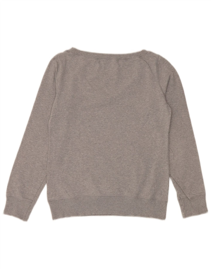 Playlife moletom feminino jumper UK 14 algodão cinza médio