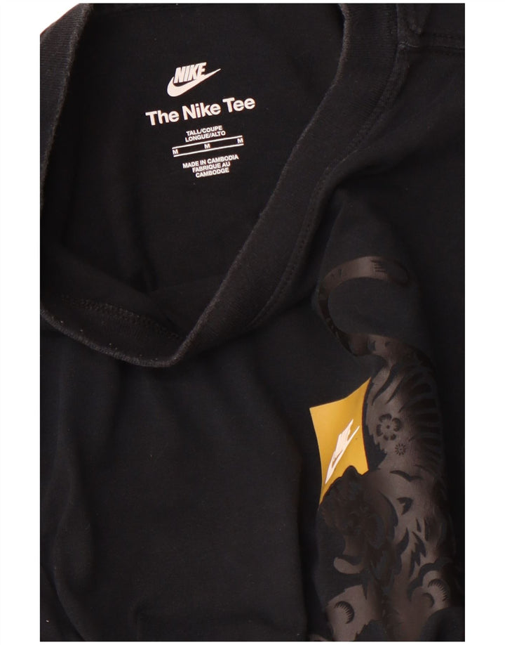 Camiseta masculina NIKE alta gráfica preta média