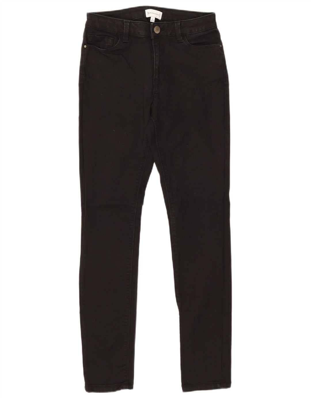 WAREHOUSE Jeans skinny feminino Reino Unido 10 pequeno W28 L30 algodão preto