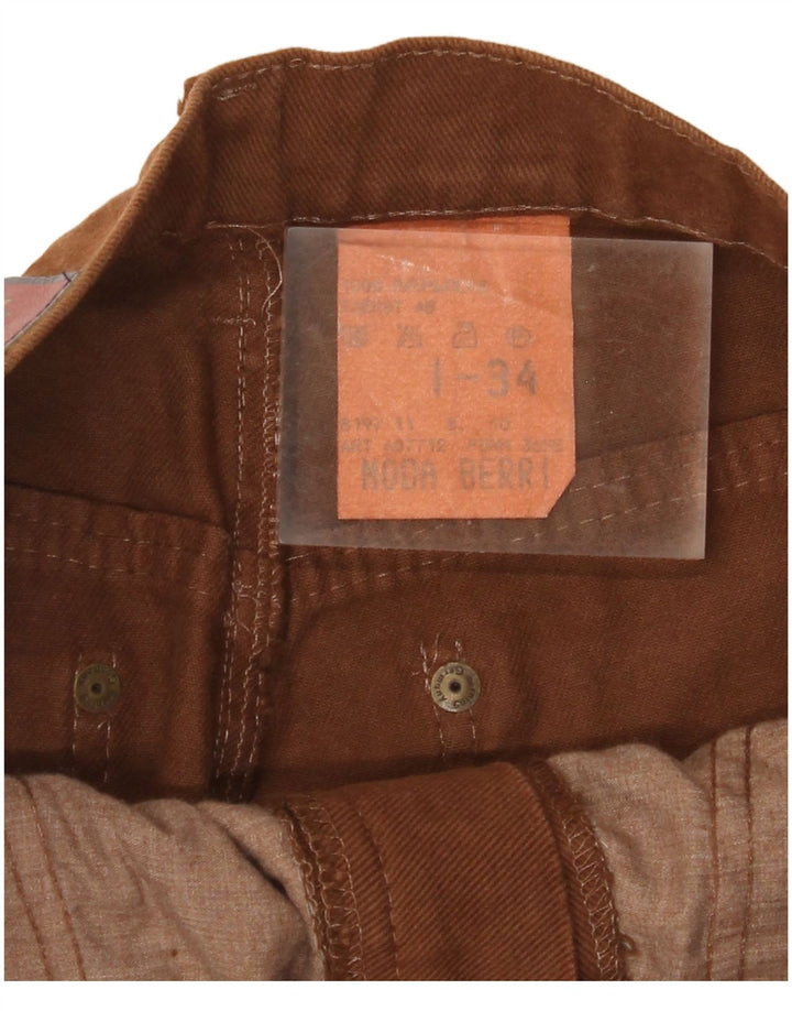 Jeans masculinos de cintura alta BERRI W34 L34 algodão marrom