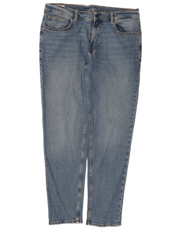 Zara Mens Slim Jeans EU 46 XL W36 L30 Azul Algodão