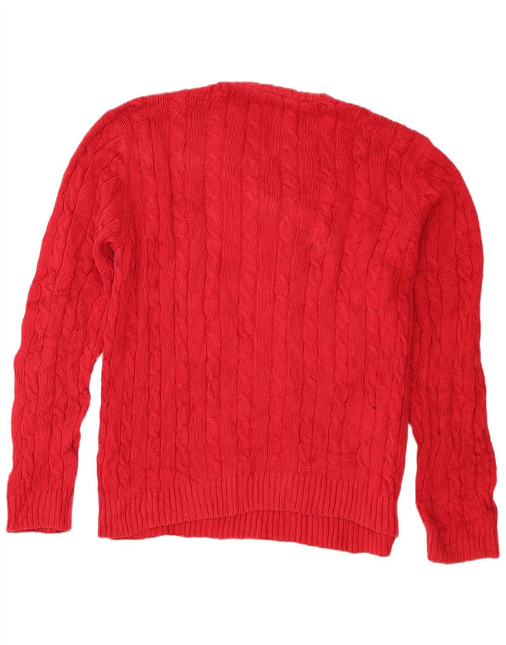 Suéter masculino Chaps com gola redonda, grande algodão vermelho