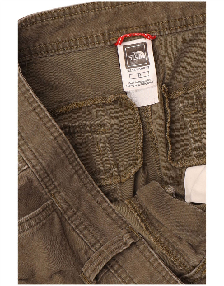 THE NORTH FACE Mens Cargo Shorts W34 Grande Algodão Bege