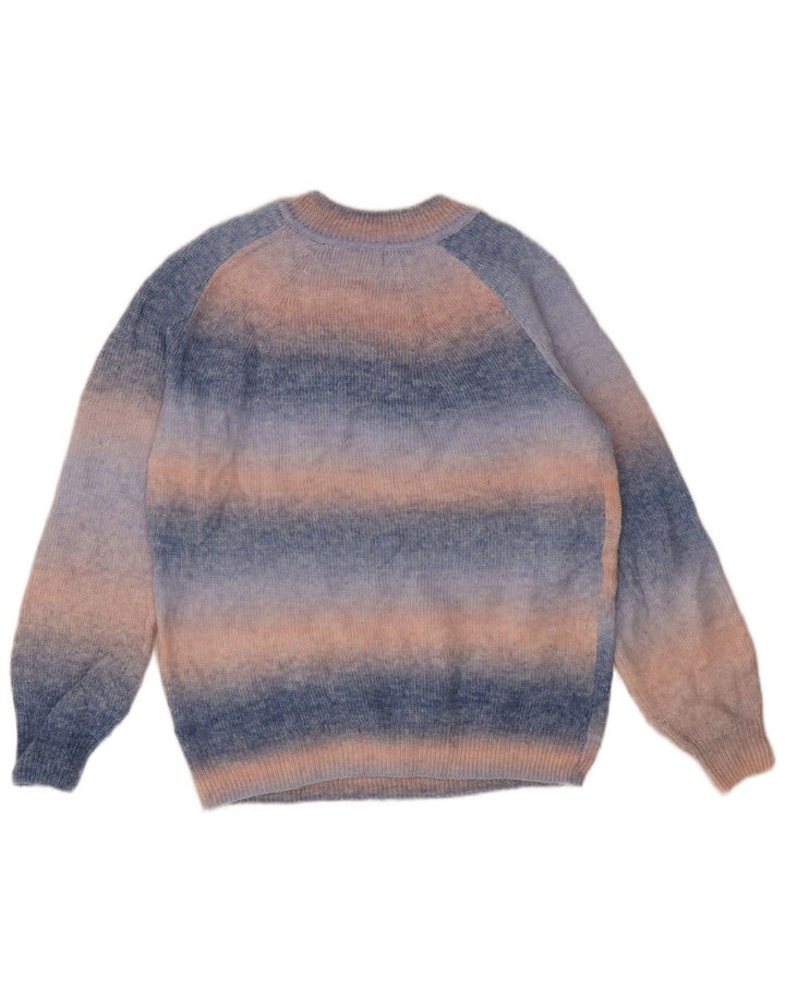 Suéter masculino Marks & Spencer com gola redonda e pequeno azul tie-dye acrílico