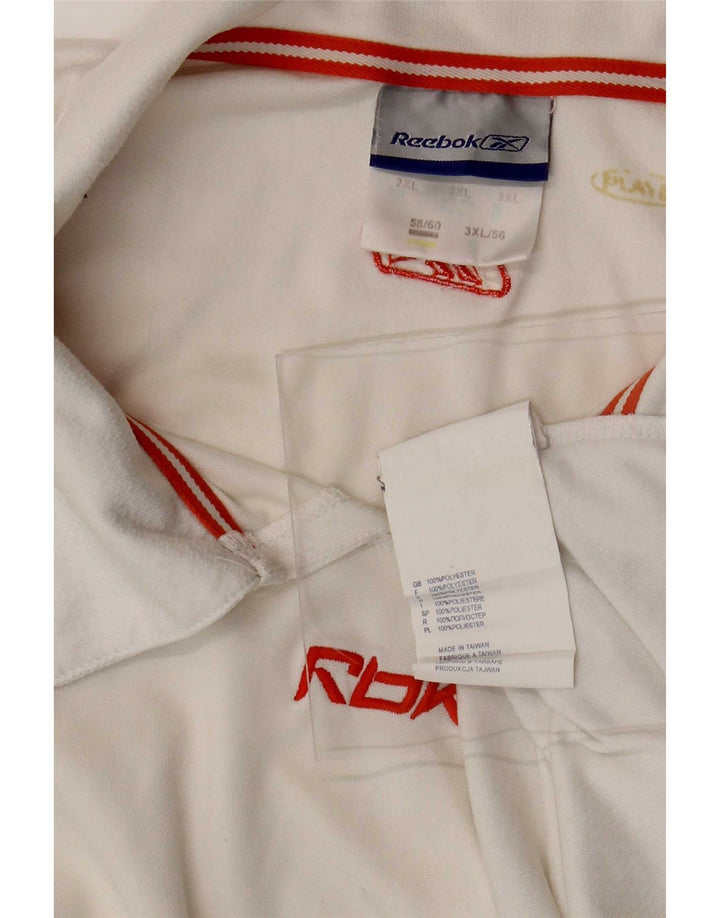 Camisa polo masculina Reebok 2XL poliéster branco