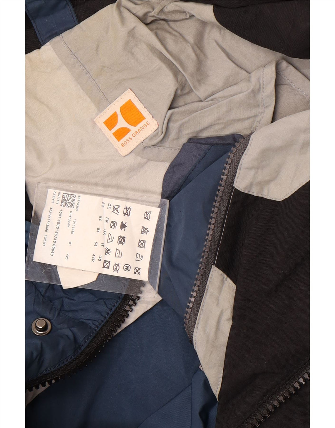 Jaqueta utilitária masculina Hugo Boss EU 54 2XL azul poliamida