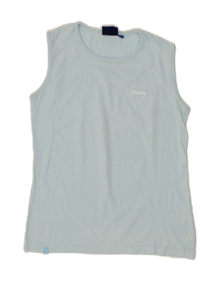DIADORA Girls Vest Top 12-13 Years Blue Cotton Vintage Diadora and Second-Hand Diadora from Messina Hembry 